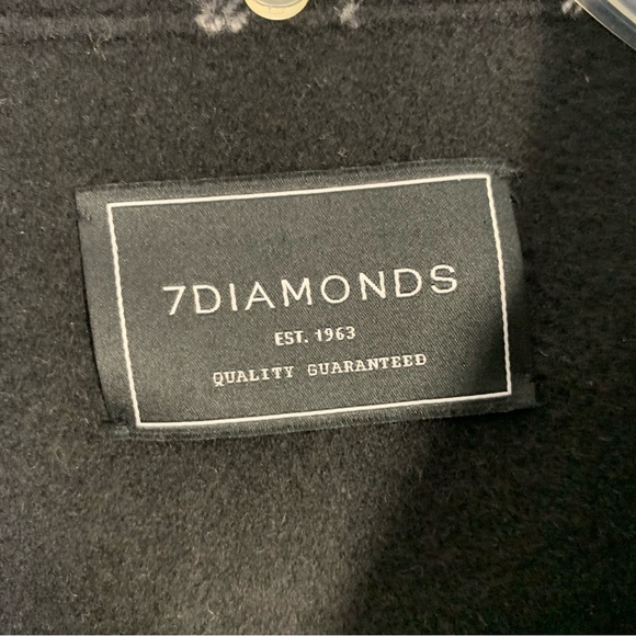 7 Diamonds Men’s Dunbar Shirt Jacket With Pockets Black Size Small - Picture 4 of 9